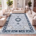 thumbnail image 1 of JONATHAN Y MODERN PERSIAN 3 x 5 Area Rug, Palmette Floral - Blue/Navy, MDP503E-3, 1 of 10