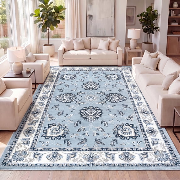 JONATHAN Y MODERN PERSIAN 8 x 10 Area Rug, Cherie French Cottage - Blue/Cream, MDP505A-8