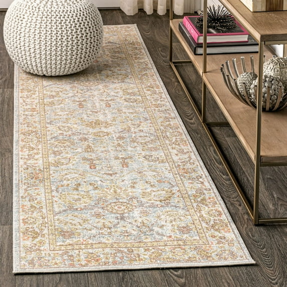 JONATHAN Y MODERN PERSIAN 2 x 8 Runner Rug, Alba Faded Peshawar - Light Blue/Ivory, MDP304D-28