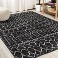 thumbnail image 1 of JONATHAN Y MOROCCAN HYPE 10 x 13 Area Rug, Boho Vintage Diamond - Black/Ivory, MOH101D-13, 1 of 11