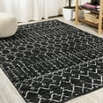 thumbnail image 1 of JONATHAN Y MOROCCAN HYPE 3 x 5 Area Rug, Boho Vintage Diamond - Black/Ivory, MOH101D-3, 1 of 10