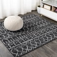 thumbnail image 1 of JONATHAN Y MOROCCAN HYPE 5' Square Area Rug, Boho Vintage Diamond - Black/Ivory, MOH101D-5SQ, 1 of 10