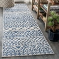thumbnail image 1 of JONATHAN Y MOROCCAN HYPE 2 x 8 Runner Rug, Boho Vintage Tribal - Cream/Blue, MOH103A-28, 1 of 4