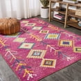 thumbnail image 1 of JONATHAN Y MOROCCAN HYPE 5 x 8 Area Rug, Tribal Love Geometric - Pink/Multi, MOH105B-5, 1 of 9