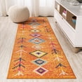 thumbnail image 1 of JONATHAN Y MOROCCAN HYPE 2 x 8 Runner Rug, Tribal Love Geometric - Orange/Multi, MOH105C-28, 1 of 9