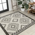 thumbnail image 1 of JONATHAN Y MOROCCAN HYPE 5' Square Area Rug, Amir Moroccan Beni Souk - Cream/Black, MOH200A-5SQ, 1 of 10