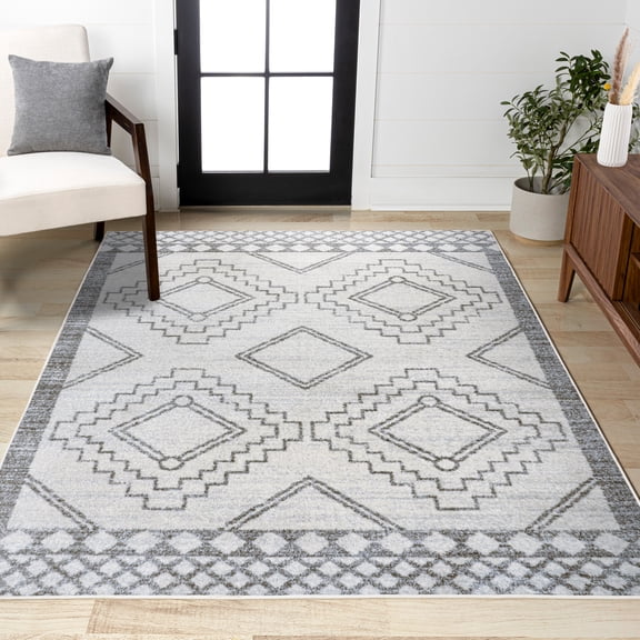 JONATHAN Y MOH200B-3 Amir Moroccan Beni Souk Cream/Gray 3 ft. x 5 ft. Area Rug