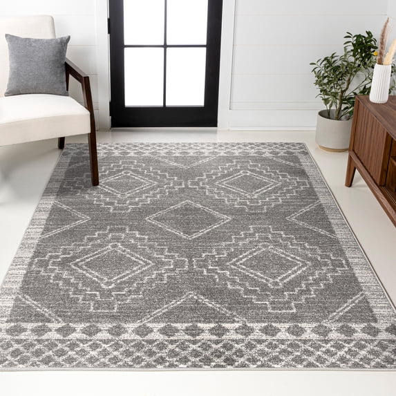 JONATHAN Y MOH200C-14 Amir Moroccan Beni Souk Gray/Cream 10 ft. x 14 ft. Area Rug