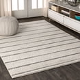 thumbnail image 1 of JONATHAN Y MOROCCAN HYPE 8 x 10 Area Rug, Williamsburg Minimalist Stripe - Cream/Gray, MOH201A-8, 1 of 11