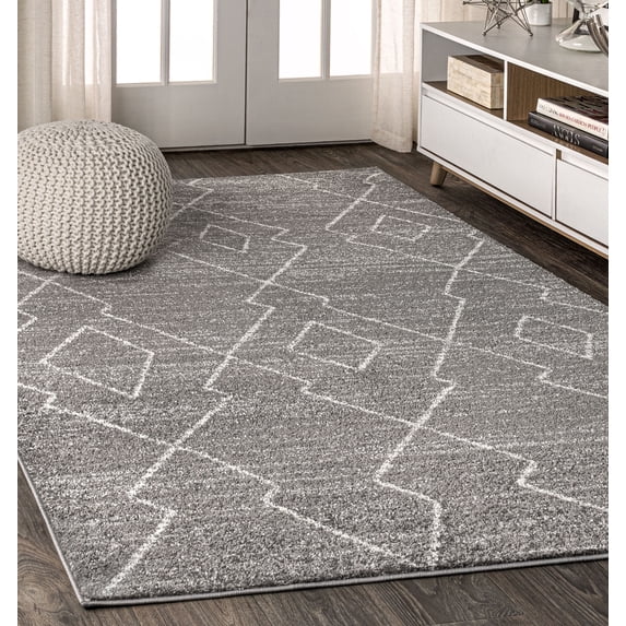 JONATHAN Y MOROCCAN HYPE 5 x 8 Area Rug, Alia Moroccan Beni Souk - Gray/Cream, MOH202B-5