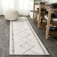 thumbnail image 1 of JONATHAN Y MOROCCAN HYPE 2 x 8 Runner Rug, Zaina Moroccan Beni Souk - Cream/Gray, MOH203B-28, 1 of 9