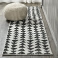 thumbnail image 1 of JONATHAN Y MOROCCAN HYPE 2 x 20 Runner Rug, Aisha Moroccan Triangle Geometric - Cream/Black, MOH206A-220, 1 of 10