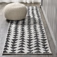 thumbnail image 1 of JONATHAN Y MOROCCAN HYPE 2 x 8 Runner Rug, Aisha Moroccan Triangle Geometric - Cream/Black, MOH206A-28, 1 of 11