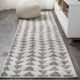 thumbnail image 1 of JONATHAN Y MOROCCAN HYPE 2 x 8 Runner Rug, Aisha Moroccan Triangle Geometric - Cream/Gray, MOH206B-28, 1 of 10