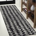 thumbnail image 1 of JONATHAN Y MOROCCAN HYPE 2 x 8 Runner Rug, Aisha Moroccan Triangle Geometric - Black/Cream, MOH206C-28, 1 of 8