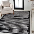 thumbnail image 1 of JONATHAN Y MOROCCAN HYPE 8 x 10 Area Rug, Khalil Berber Stripe - Black/Cream, MOH207F-8, 1 of 9