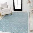 thumbnail image 1 of JONATHAN Y MOROCCAN HYPE 8 x 10 Area Rug, Aksil Moroccan Beni Souk - Turquoise/Cream, MOH208D-8, 1 of 9