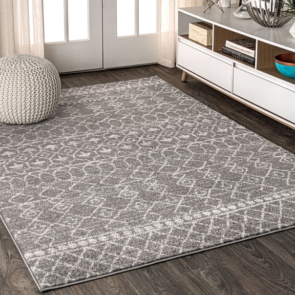 JONATHAN Y MOROCCAN HYPE 3 x 5 Area Rug, Izil Moroccan Beni Souk - Gray/Cream, MOH209B-3
