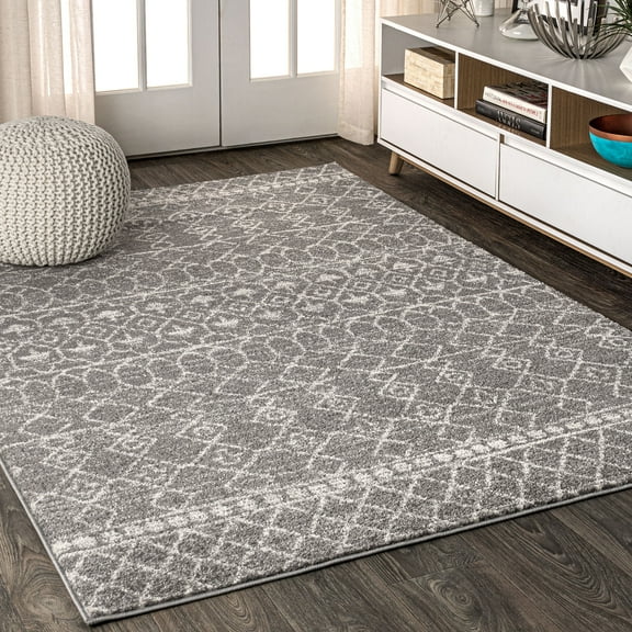 JONATHAN Y MOROCCAN HYPE 8 x 10 Area Rug, Izil Moroccan Beni Souk - Gray/Cream, MOH209B-8