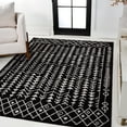 thumbnail image 1 of JONATHAN Y MOROCCAN HYPE 5 x 8 Area Rug, Ziri Moroccan Geometric - Black/Cream, MOH210C-5, 1 of 9