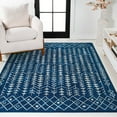 thumbnail image 1 of JONATHAN Y MOROCCAN HYPE 4 x 6 Area Rug, Ziri Moroccan Geometric - Navy/Cream, MOH210D-4, 1 of 2