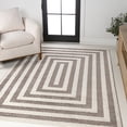 thumbnail image 1 of JONATHAN Y MOROCCAN HYPE 9 x 12 Area Rug, Bandol Mitre Stripe - Brown/Ivory, MOH211A-9, 1 of 9