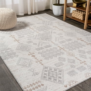 JONATHAN Y MOH302A-3 Bhalil Berber Diamond Geometric Beige/Gray 3 ft. x 5 ft. Area Rug, Bohemian Casual, Pet Friendly, Stain Resistant, Easy to Clean, for Living Room; Kitchen, Bedroom
