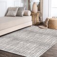 thumbnail image 1 of JONATHAN Y MOH305A-8 Skoura Modern Bold Stripe Beige/Dark Gray 8 ft. x 10 ft. Area Rug, 1 of 12