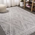 thumbnail image 1 of JONATHAN Y MOROCCAN HYPE 4 x 6 Area Rug, Rih Moroccan Style Diamond - Gray/Ivory, MOH306B-4, 1 of 10
