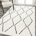 thumbnail image 1 of JONATHAN Y MOROCCAN HYPE 4 x 6 Area Rug, Catala Moroccan Diamond Shag - White/Gray, MOH405A-4, 1 of 10