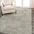 thumbnail image 1 of JONATHAN Y MOROCCAN HYPE 3 x 5 Area Rug, Petra Abstract Stripe Geometric Shag - Gray/Ivory, MOH407B-3, 1 of 9