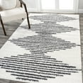 thumbnail image 1 of JONATHAN Y MOROCCAN HYPE 3 x 5 Area Rug, Elm Diamond Stripe Geometric Shag - White/Gray, MOH408A-3, 1 of 10