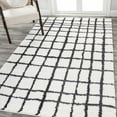 thumbnail image 1 of JONATHAN Y MOROCCAN HYPE 8 x 10 Area Rug, Arenal Geometric Grid Shag - White/Gray, MOH409A-8, 1 of 10