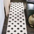 thumbnail image 1 of JONATHAN Y MOROCCAN HYPE 2 x 10 Runner Rug, Pere Charcoal Dot Shag - White/Gray, MOH411A-210, 1 of 9