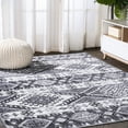 thumbnail image 1 of JONATHAN Y MOROCCAN HYPE 4 x 6 Area Rug, Sura Kilim Geometric - Gray/Anthracite, MOH500A-4, 1 of 10