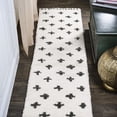 thumbnail image 1 of JONATHAN Y MOROCCAN HYPE 2 x 10 Runner Rug, Cristo Berber Geometric Shag - White/Gray, MOH403A-210, 1 of 9