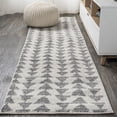 thumbnail image 1 of JONATHAN Y MOROCCAN HYPE 2 x 8 Runner Rug, Aisha Moroccan Triangle Geometric - Cream/Gray, MOH206B-28, 1 of 10