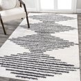 thumbnail image 1 of JONATHAN Y MOROCCAN HYPE 8 x 10 Area Rug, Elm Diamond Stripe Geometric Shag - White/Gray, MOH408A-8, 1 of 10