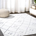 thumbnail image 1 of JONATHAN Y MOROCCAN HYPE 8 x 10 Area Rug, Izil Moroccan Geometric Diamond - Ivory/Light Gray, MOH507A-8, 1 of 10