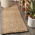thumbnail image 1 of JONATHAN Y NATURAL FIBER 2 x 12 Runner Rug, Estera Hand Woven Boucle Chunky Jute - Natural, NFR102A-212, 1 of 9