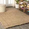 thumbnail image 1 of JONATHAN Y NATURAL FIBER 5 x 8 Area Rug, Estera Hand Woven Boucle Chunky Jute - Natural, NFR102A-5, 1 of 10