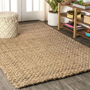 JONATHAN Y NFR102A-5 Estera Hand Woven Boucle Chunky Jute Natural 5 ft. x 8 ft. Area Rug, Bohemian Transitional, Pet Friendly, Stain Resistant, Easy to Clean, for Living Room; Kitchen, Bedroom