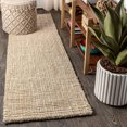 thumbnail image 1 of JONATHAN Y NATURAL FIBER 2 x 8 Runner Rug, Hiro Hand Woven Chunky Jute - Ivory, NFR103A-28, 1 of 8