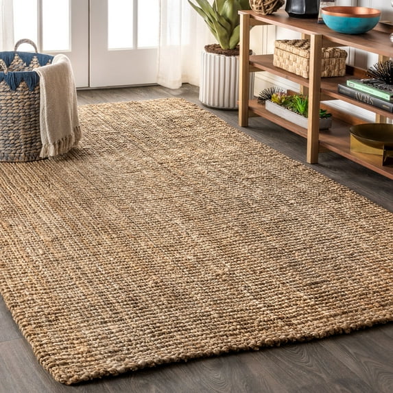JONATHAN Y NRF102A-3 Pata Hand Woven Chunky Jute Natural 3 ft. x 5 ft. Area Rug, Bohemian Transitional, Pet Friendly, Stain Resistant, Easy to Clean, for Living Room; Kitchen, Bedroom
