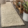 thumbnail image 1 of JONATHAN Y NATURAL FIBER 2 x 14 Runner Rug, Pata Hand Woven Chunky Jute - Light Ivory, NRF102B-214, 1 of 6