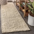 thumbnail image 1 of JONATHAN Y NATURAL FIBER 2 x 18 Runner Rug, Pata Hand Woven Chunky Jute - Light Ivory, NRF102B-218, 1 of 6