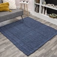 thumbnail image 1 of JONATHAN Y NATURAL FIBER 7' Square Area Rug, Pata Hand Woven Chunky Jute - Navy, NRF102D-7SQ, 1 of 6