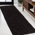 thumbnail image 1 of JONATHAN Y NATURAL FIBER 2 x 8 Runner Rug, Pata Hand Woven Chunky Jute - Black, NRF102E-28, 1 of 8