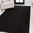thumbnail image 1 of JONATHAN Y NATURAL FIBER 3 x 5 Area Rug, Pata Hand Woven Chunky Jute - Black, NRF102E-3, 1 of 9