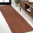 thumbnail image 1 of JONATHAN Y NATURAL FIBER 2 x 8 Runner Rug, Pata Hand Woven Chunky Jute - Terracotta, NRF102F-28, 1 of 8
